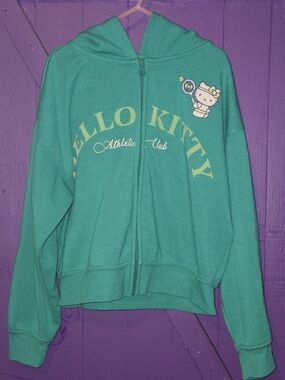 Hello Kitty Green Zip Hoodie